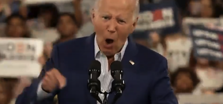 WATCH: Biden SCREAMS And Coughs Repeatedly During Angry Rally